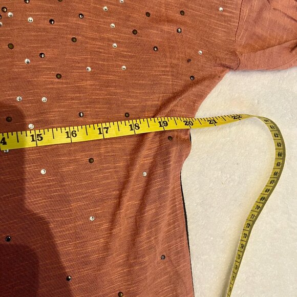 Daytrip, Salmon Studded Half-Sleeve Top, Size S - Picture 10 of 10
